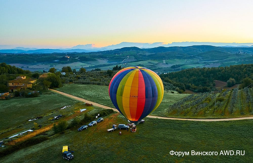 Тоскана полеты на воздушном шаре