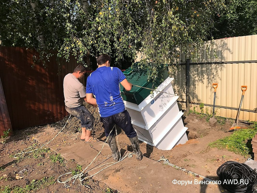 Установка септика на даче