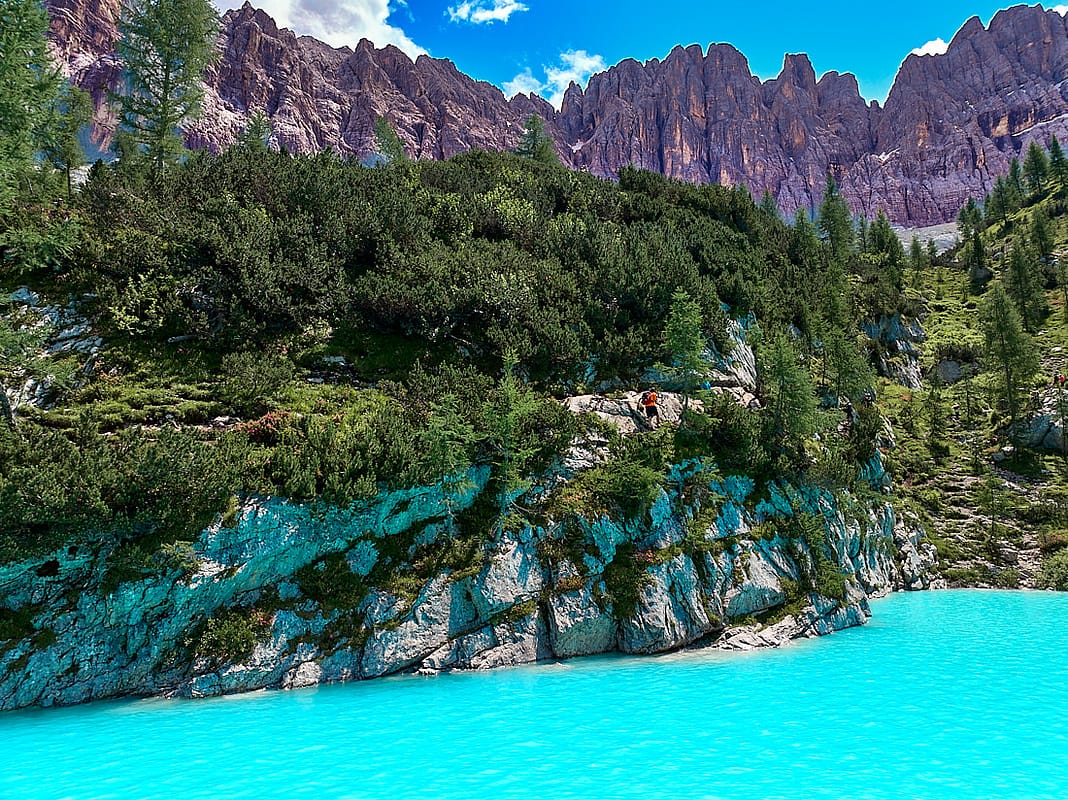 Lake Sorapis in the Dolomites