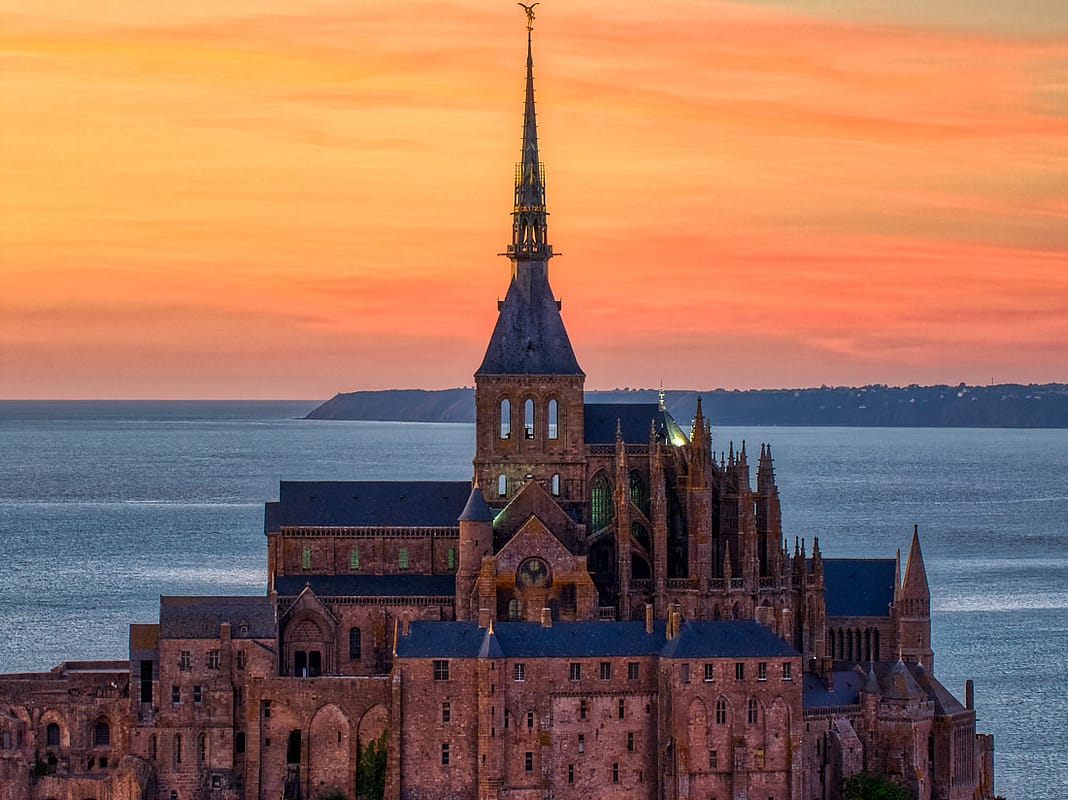 Mont-Saint-Michel evening shot