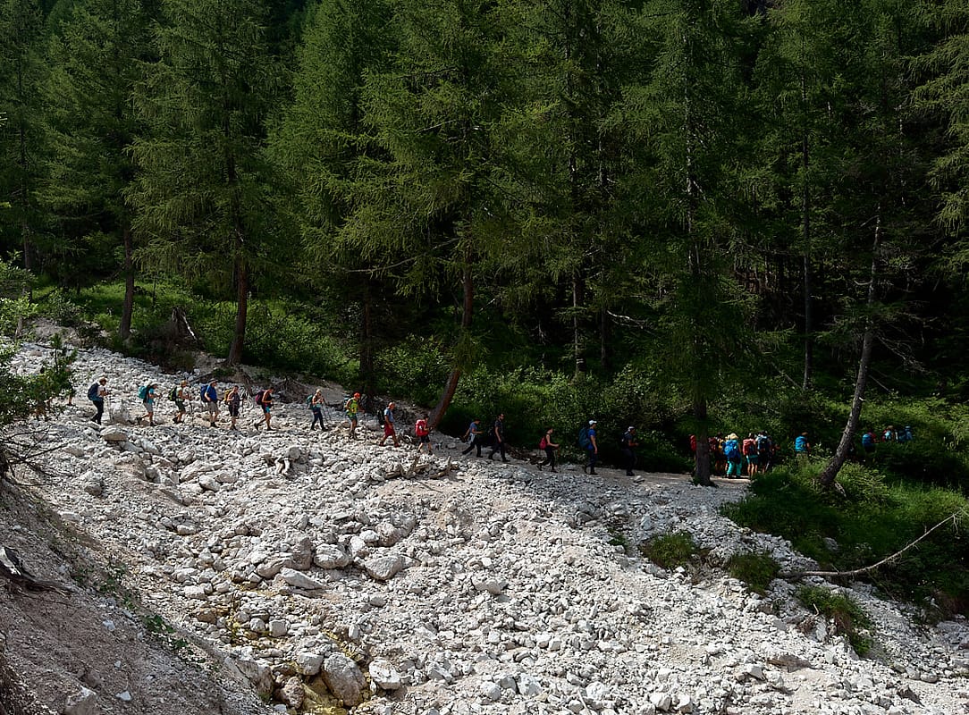 Lake Sorapis in the Dolomites