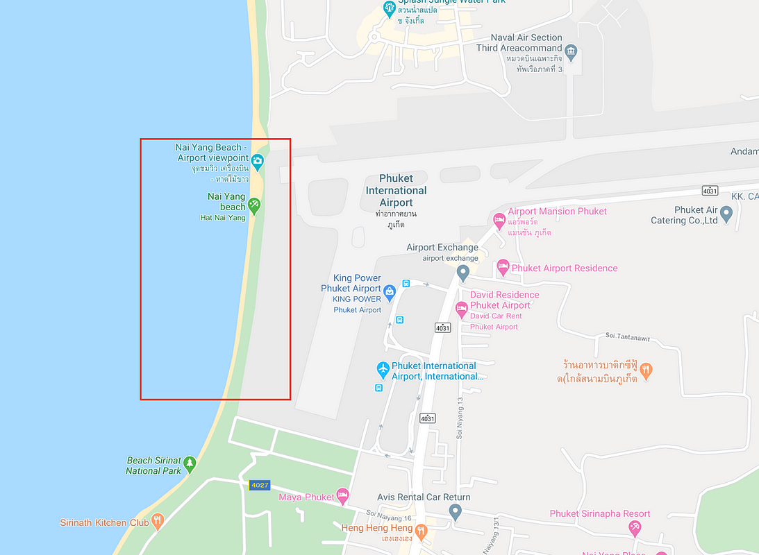 Пляж на Пхукете где садятся самолеты