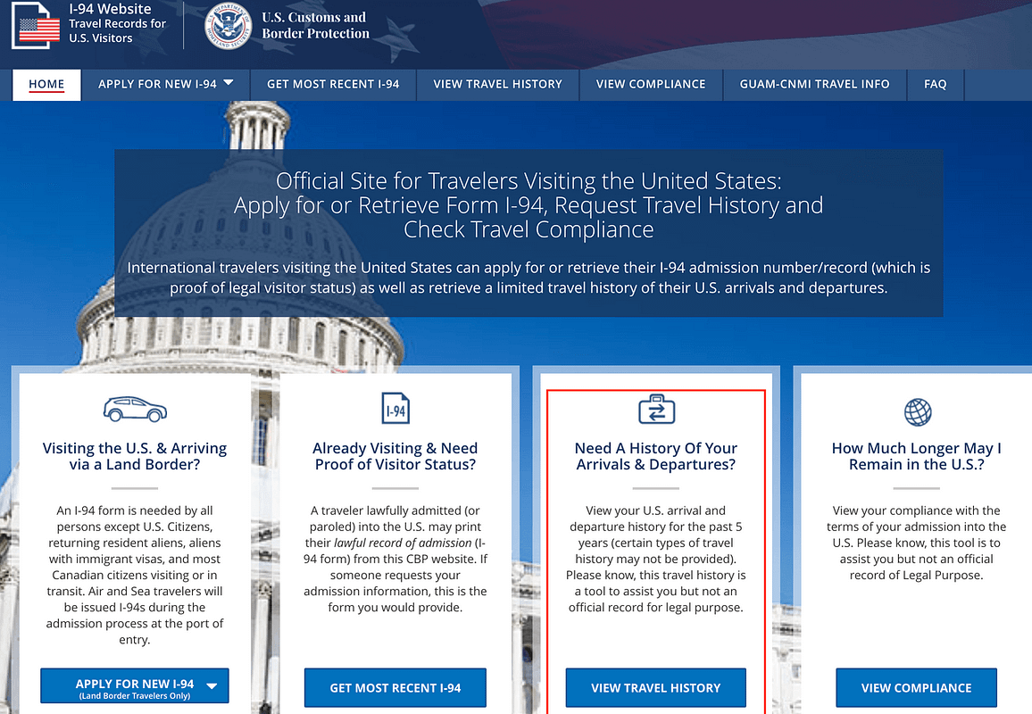 Правила пребывания в США по визе