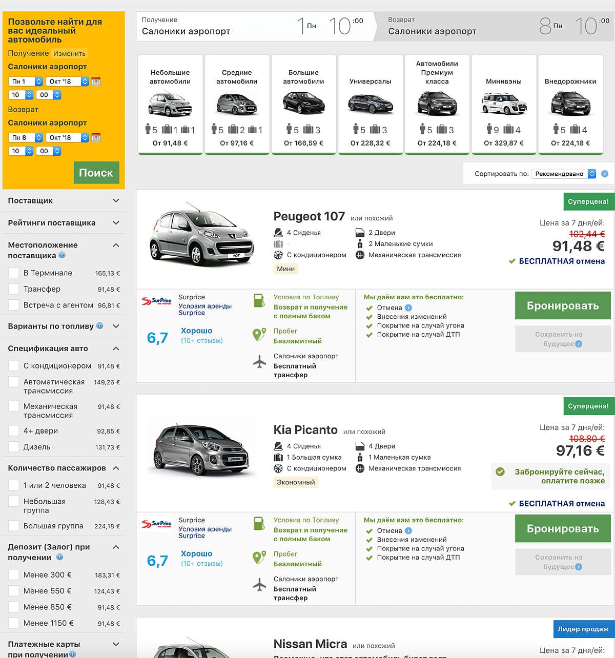 Аренда авто Халкидики отзывы