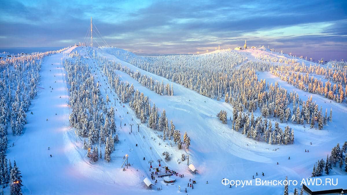Горные лыжи в Рука Финляндия