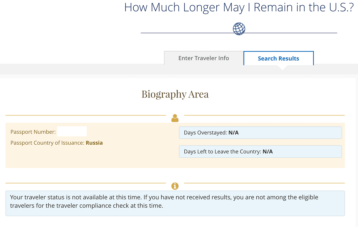 Как проверить оверстей по визе в США