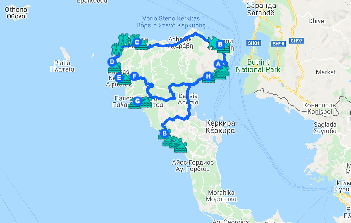 Пляжи Корфу