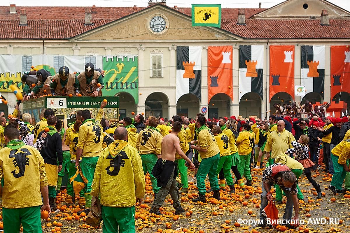 Битва апельсинов в Италии 2019