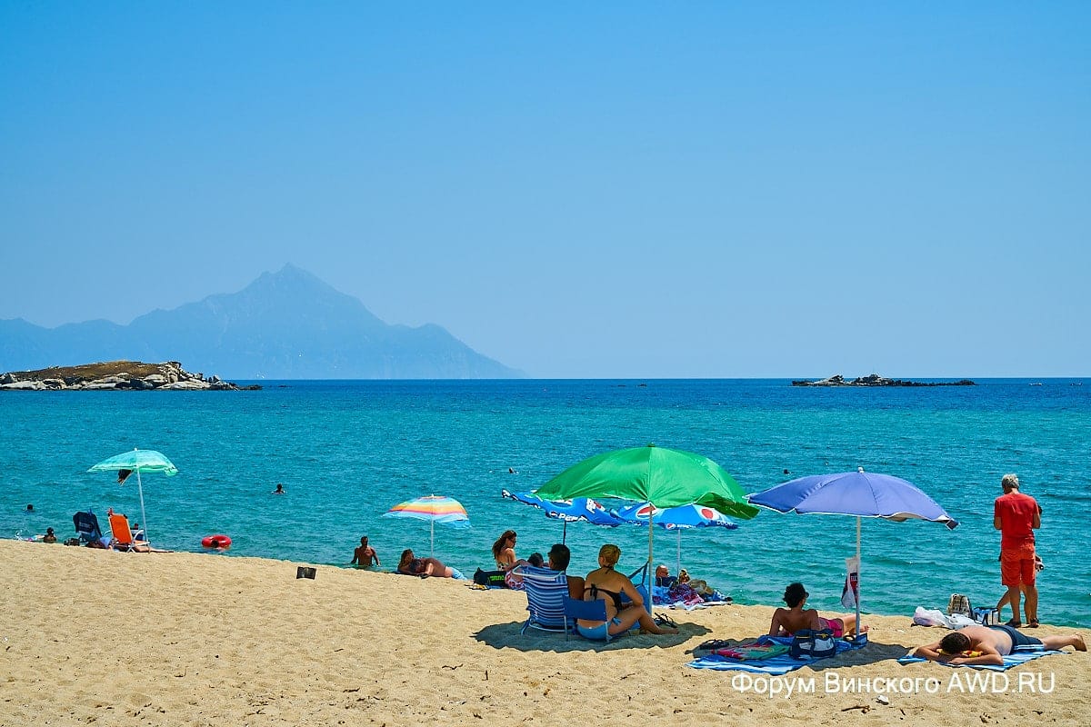 Пляж Криарици на юге Ситонии Халкидики