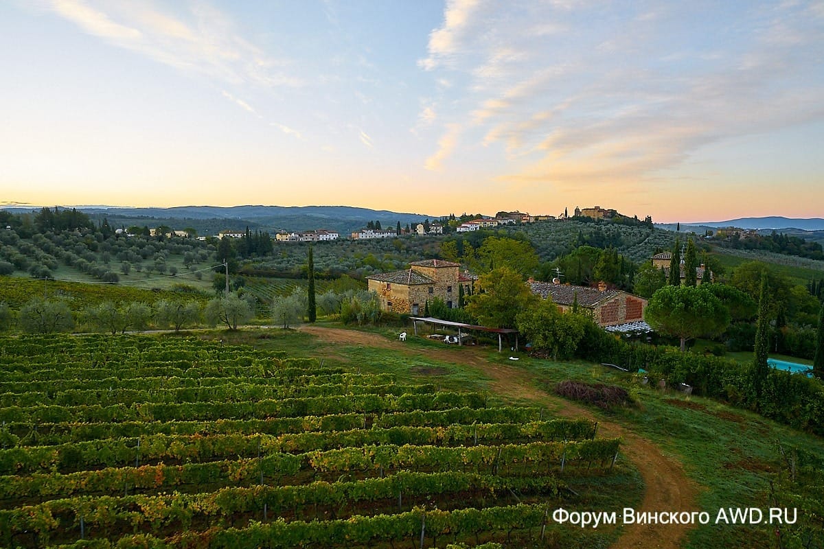 На воздушном шаре над долиной Кьянти в Тоскане