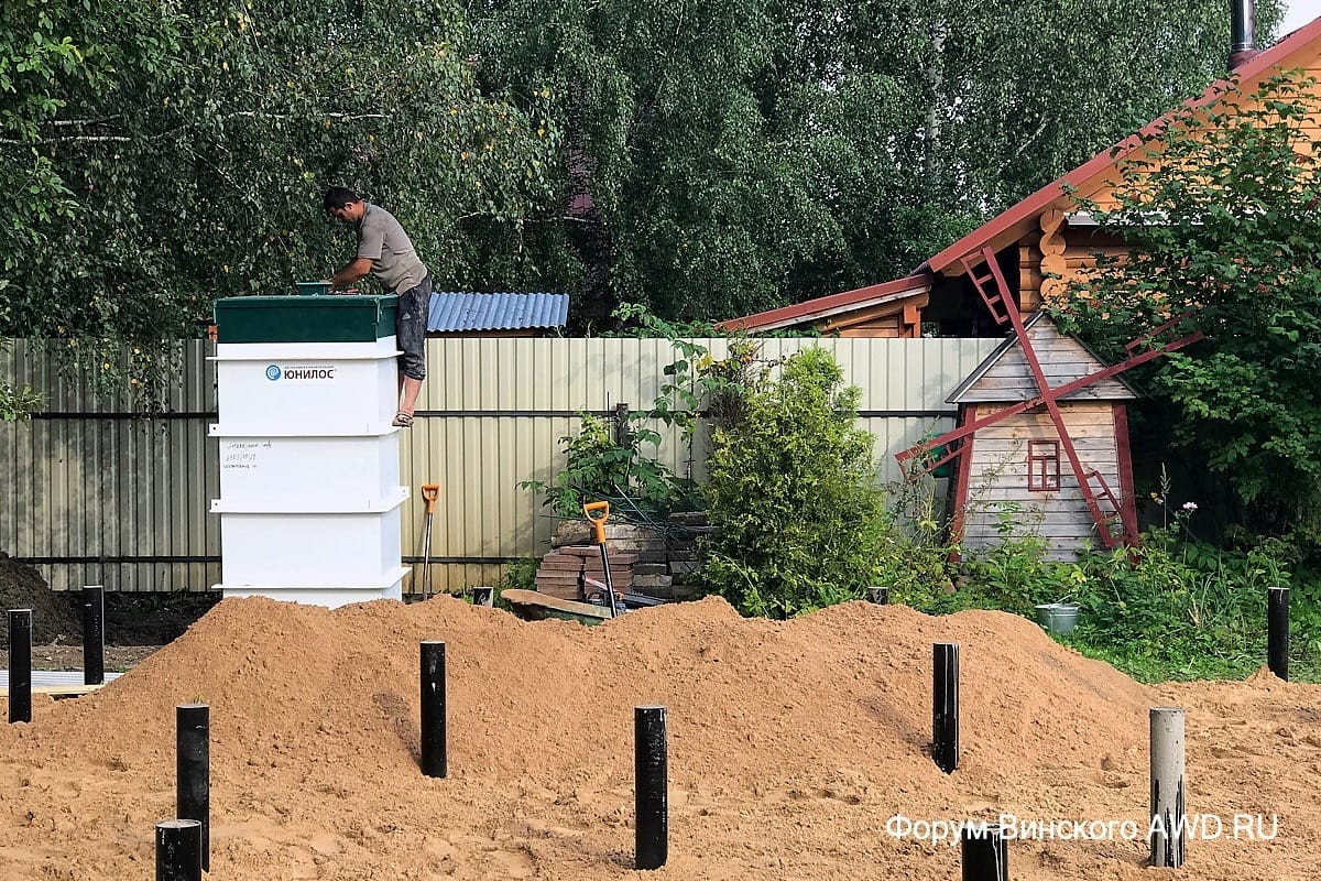 Установка септика на даче