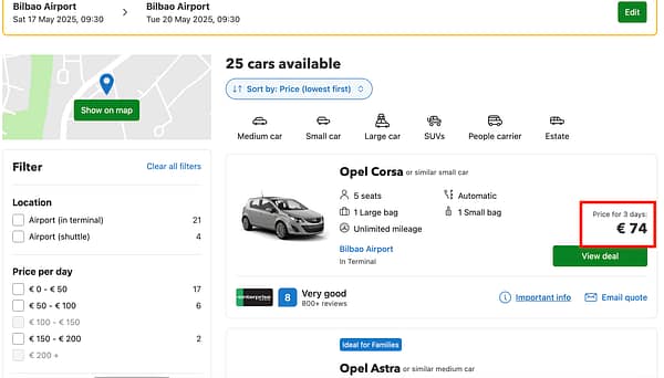 Аренда авто в Испании 2025