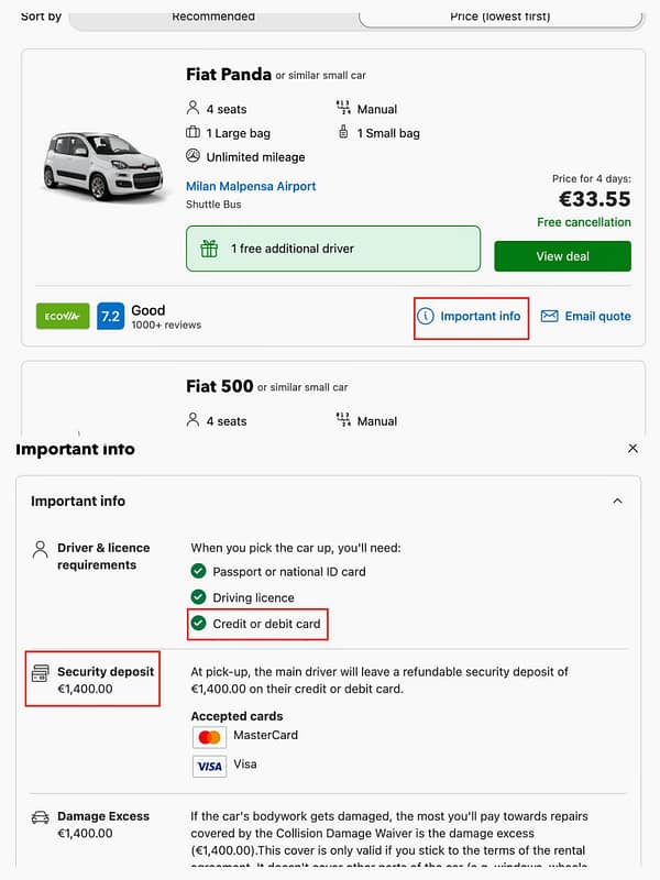 Аренда авто без кредитной карты