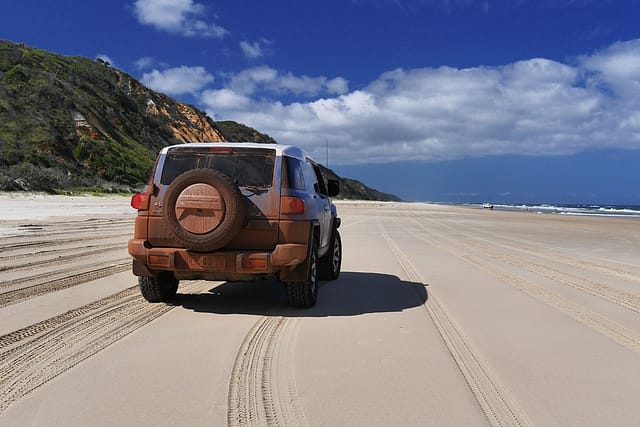 Driving Fraser Island