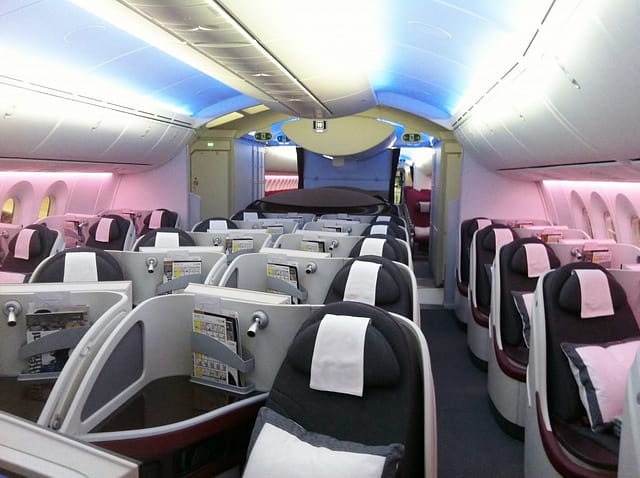 Бизнес класс Boeing 787 Qatar Airways