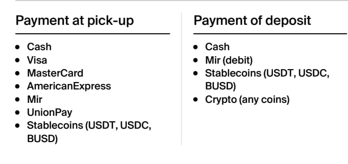 Аренда авто за границей без кредитной карты