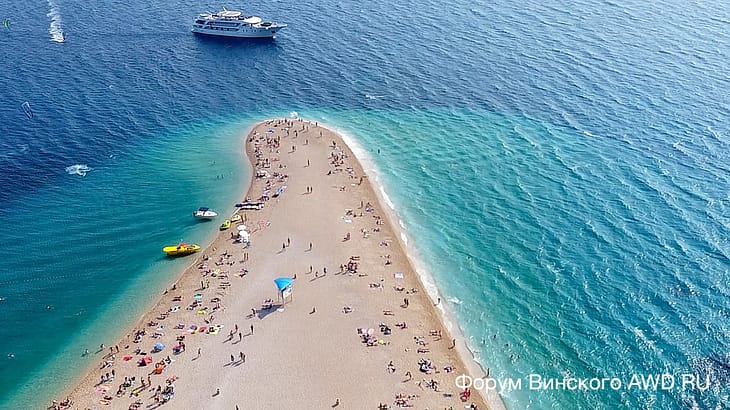 Брач пляж Золотой рог (Zlatni Rat)