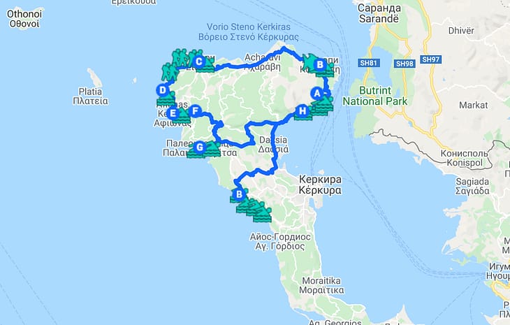 Пляжи Корфу