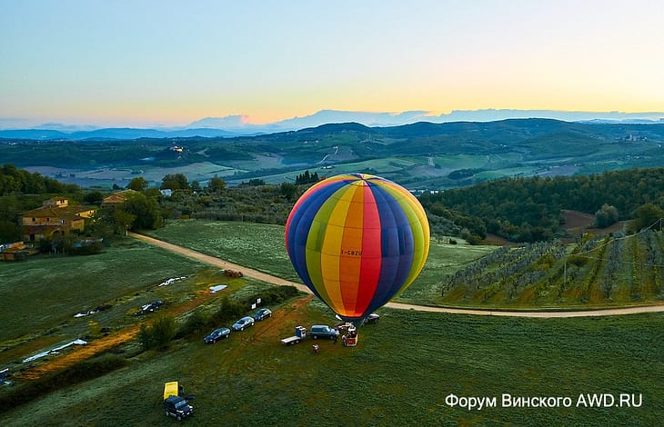 Тоскана полеты на воздушном шаре