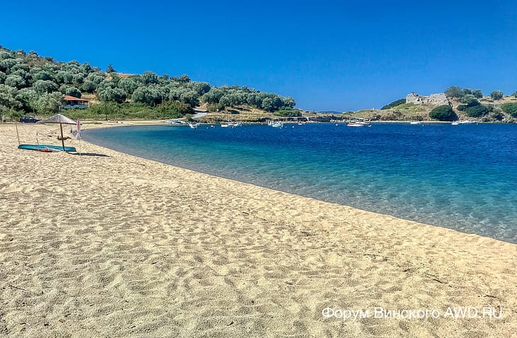 Пляж Торони в сентябре 2020