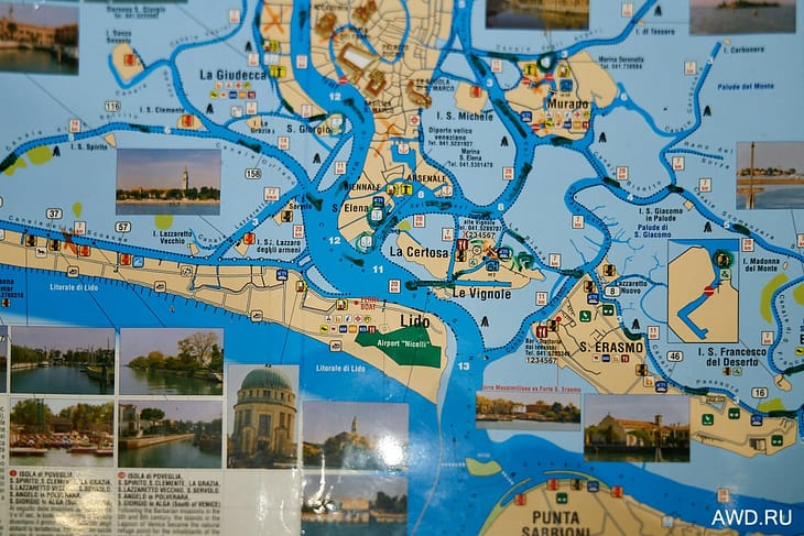 Навигационная карта Венецианской лагуны