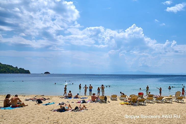 Koukounaries beach Скиатос