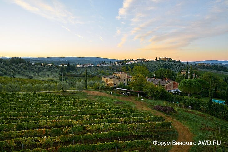 На воздушном шаре над долиной Кьянти в Тоскане