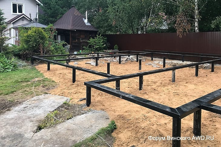 Фото этапов строительства каркасного дома