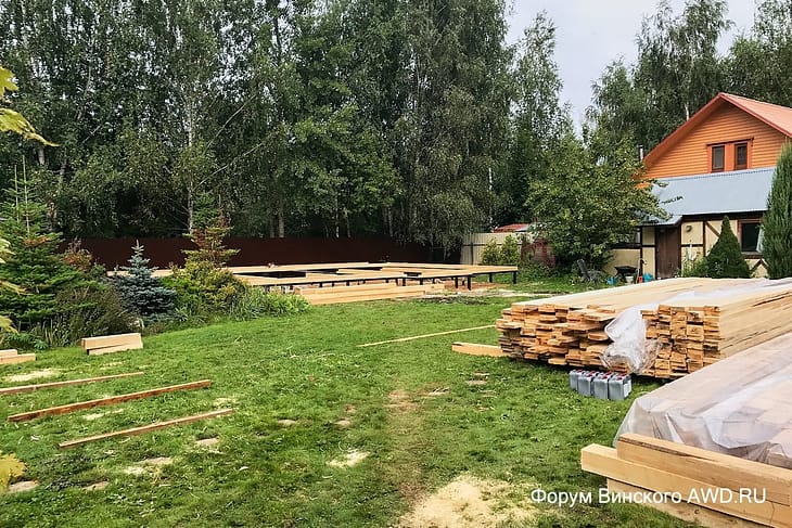 Фото этапов строительства каркасного дома