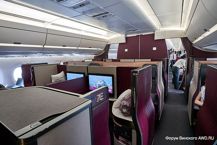 Бизнес класс Qsuite на А350-900