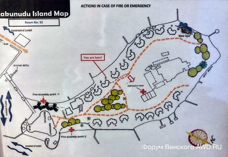 Makunudu Island карта острова Макунуду