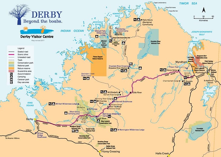 Broome Darwin Gibb Map