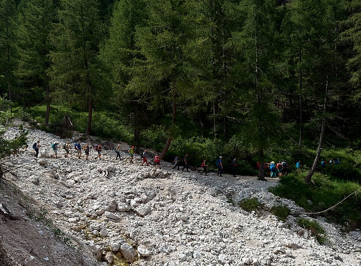 Lake Sorapis in the Dolomites 