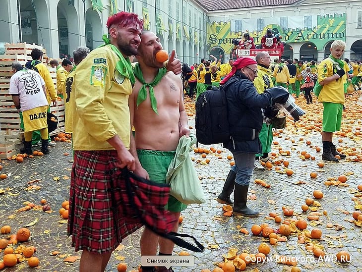Битва апельсинов в Италии 2019