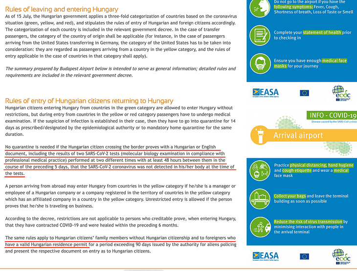 Как не попасть на карантин в Венгрии