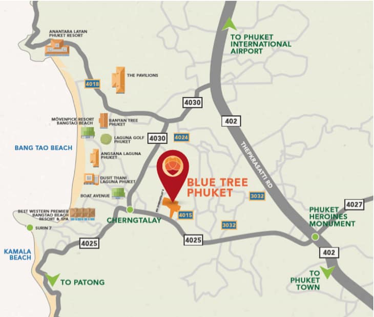 Аквапарк Blue Tree на карте Пхукета