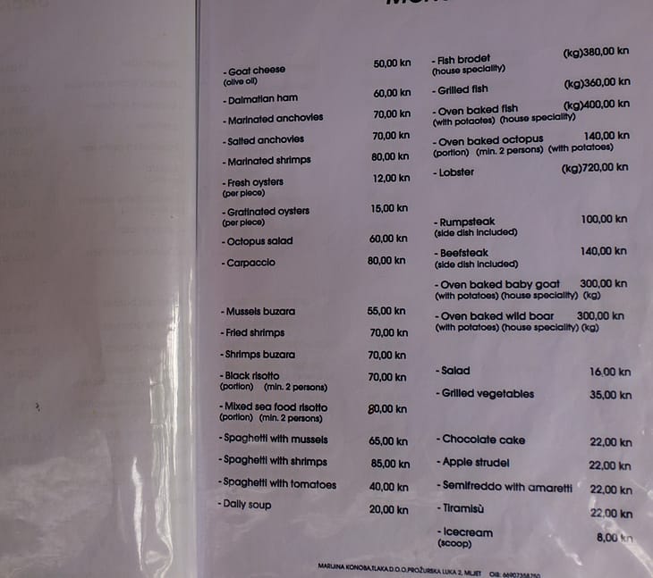 Остров Млет, Прожурска Лука отзывы