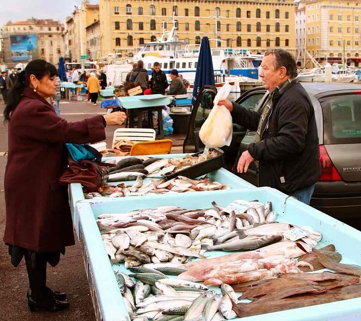 Рыбный рынок в Марселе