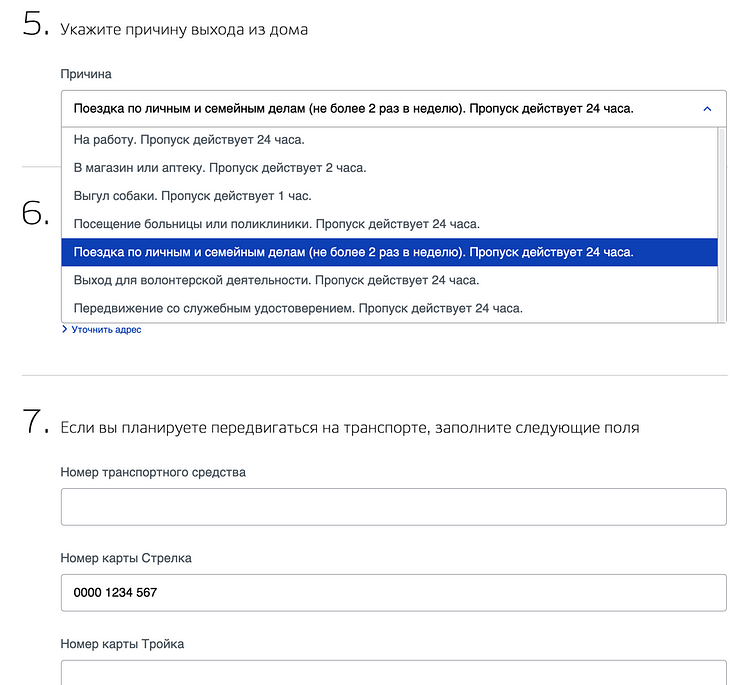 Цифровой пропуск для Московской области