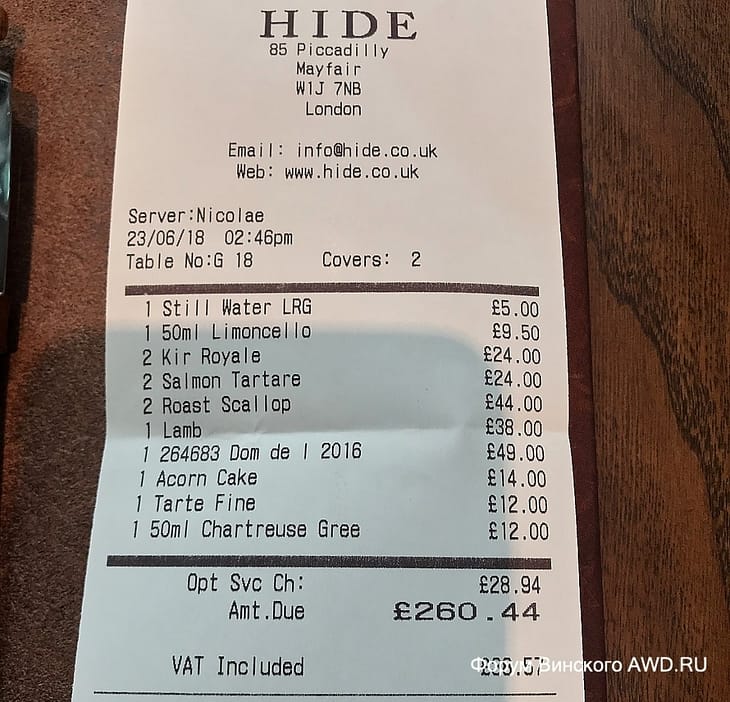 Ресторан Чичваркина в Лондоне