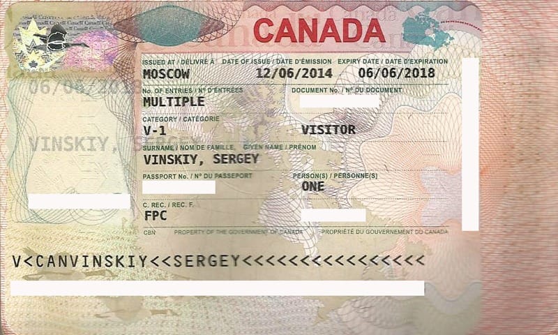 канадская виза онлайн