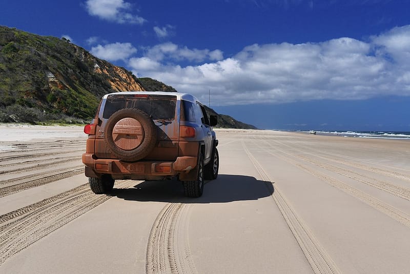 Driving Fraser Island