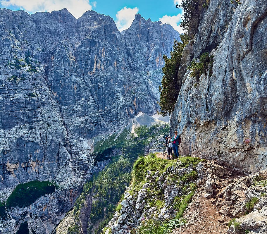 Lake Sorapis in the Dolomites