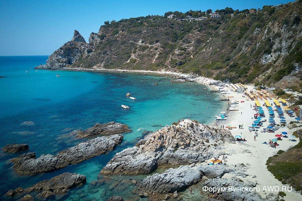 Пляж Гротичелли Калабрия