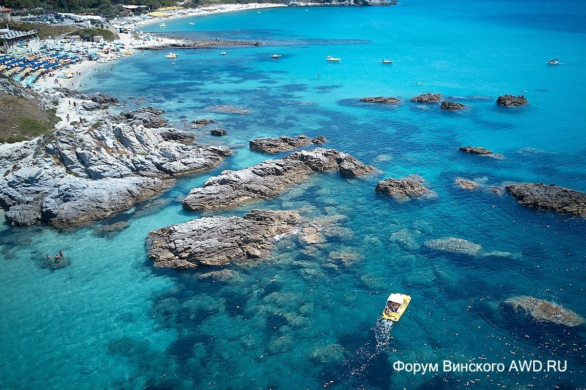 Пляж Гротичелли Калабрия