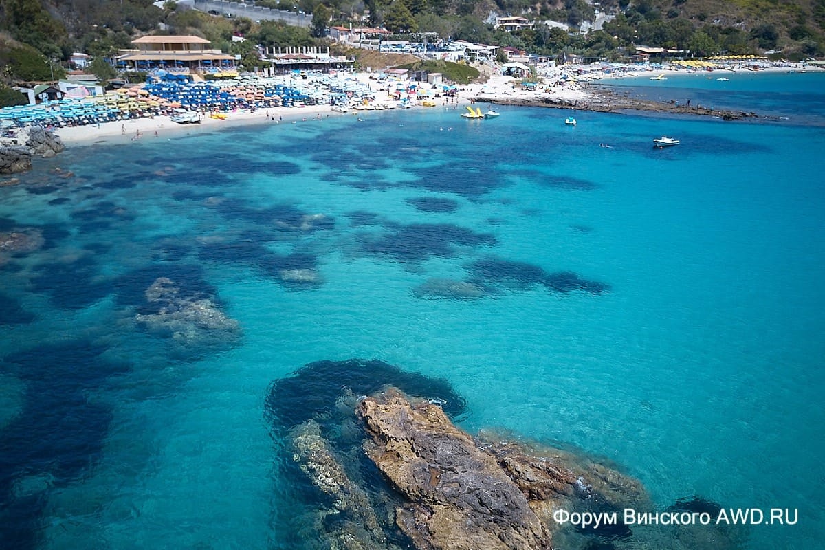 Пляж Гротичелли Калабрия