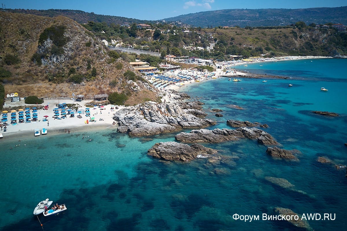 Пляж Гротичелли Калабрия