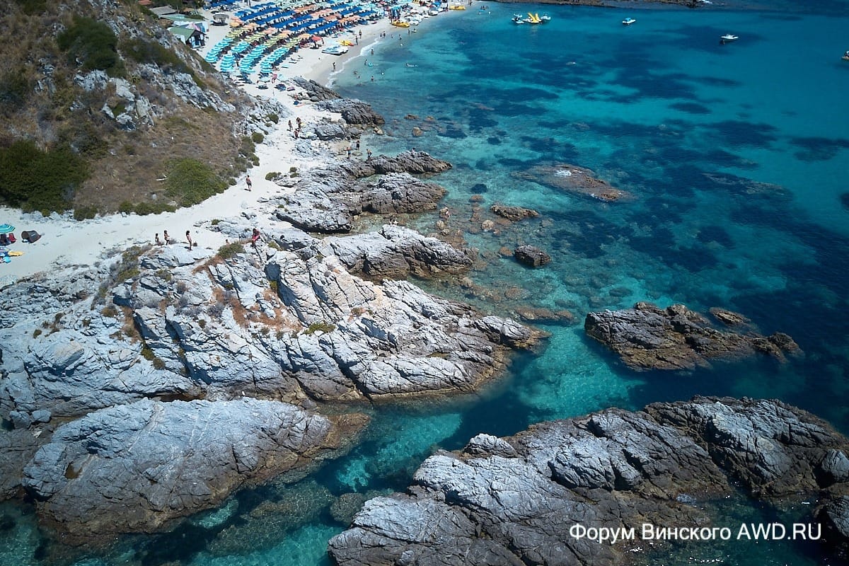 Пляж Гротичелли Калабрия