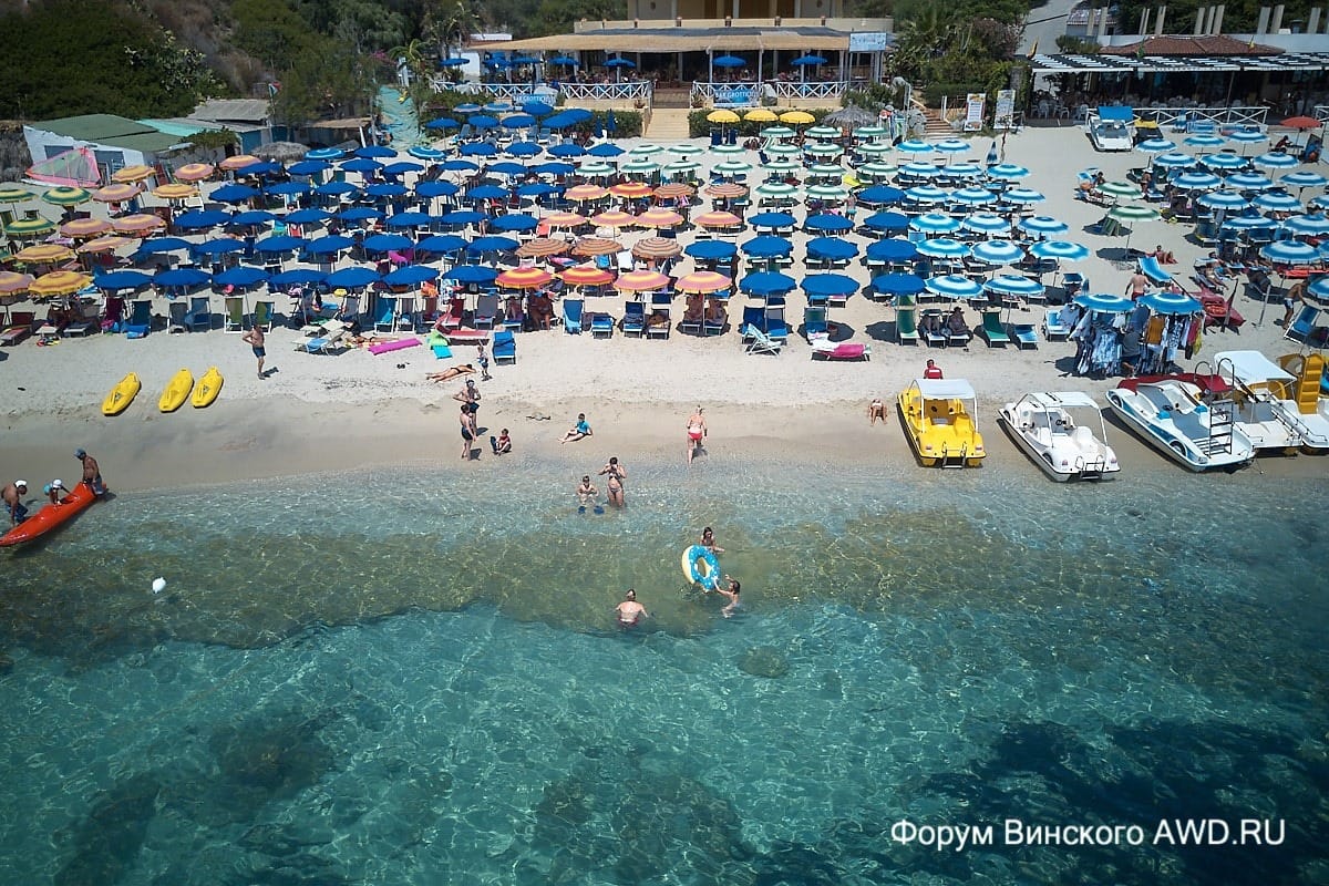 Пляж Гротичелли Калабрия