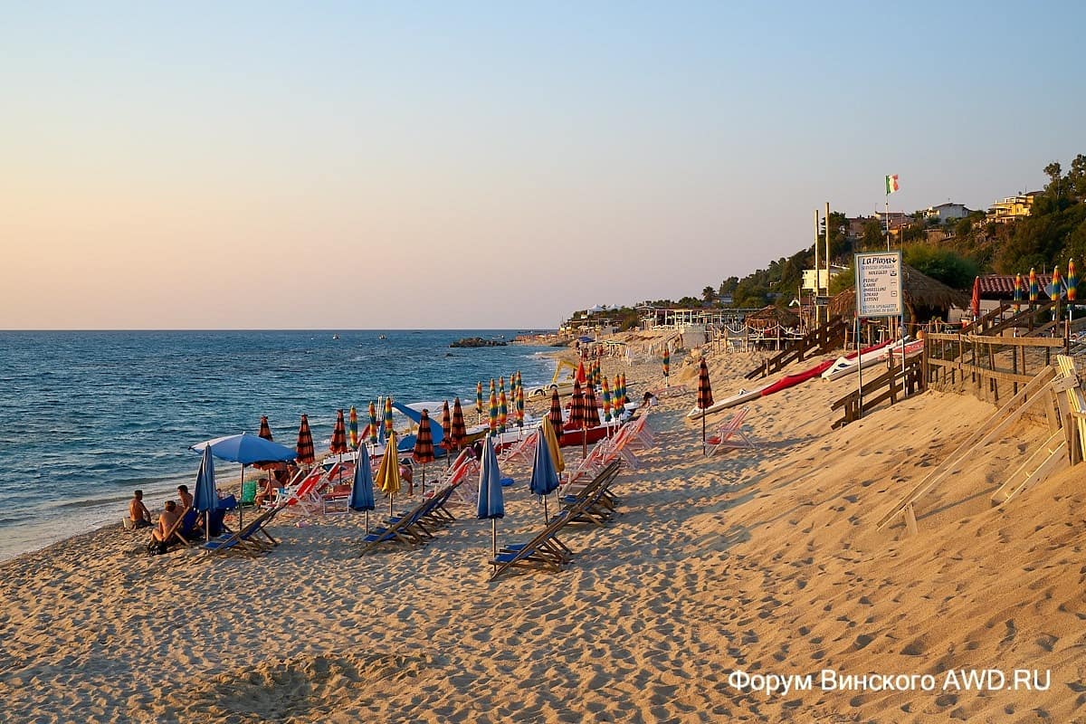 Пляж Гротичелли Калабрия